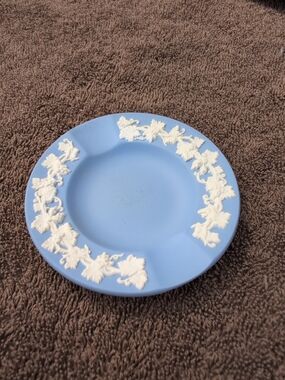 Wedgwood Light Blue Matte Jasperware Plate with White Relief
